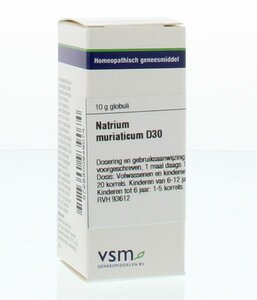 Natrium muriaticum D30 10 gram globuli Homeoden